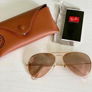 Ray-ban Brown/Gold Aviator